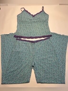 Women's Vintage Y2K VICTORIA'S SECRET Sheer Pajama Set Lounge Cami & Pants Small